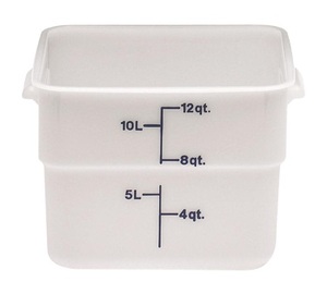 12 QUART POLY SQUARE CONTAINER    6EA/CS